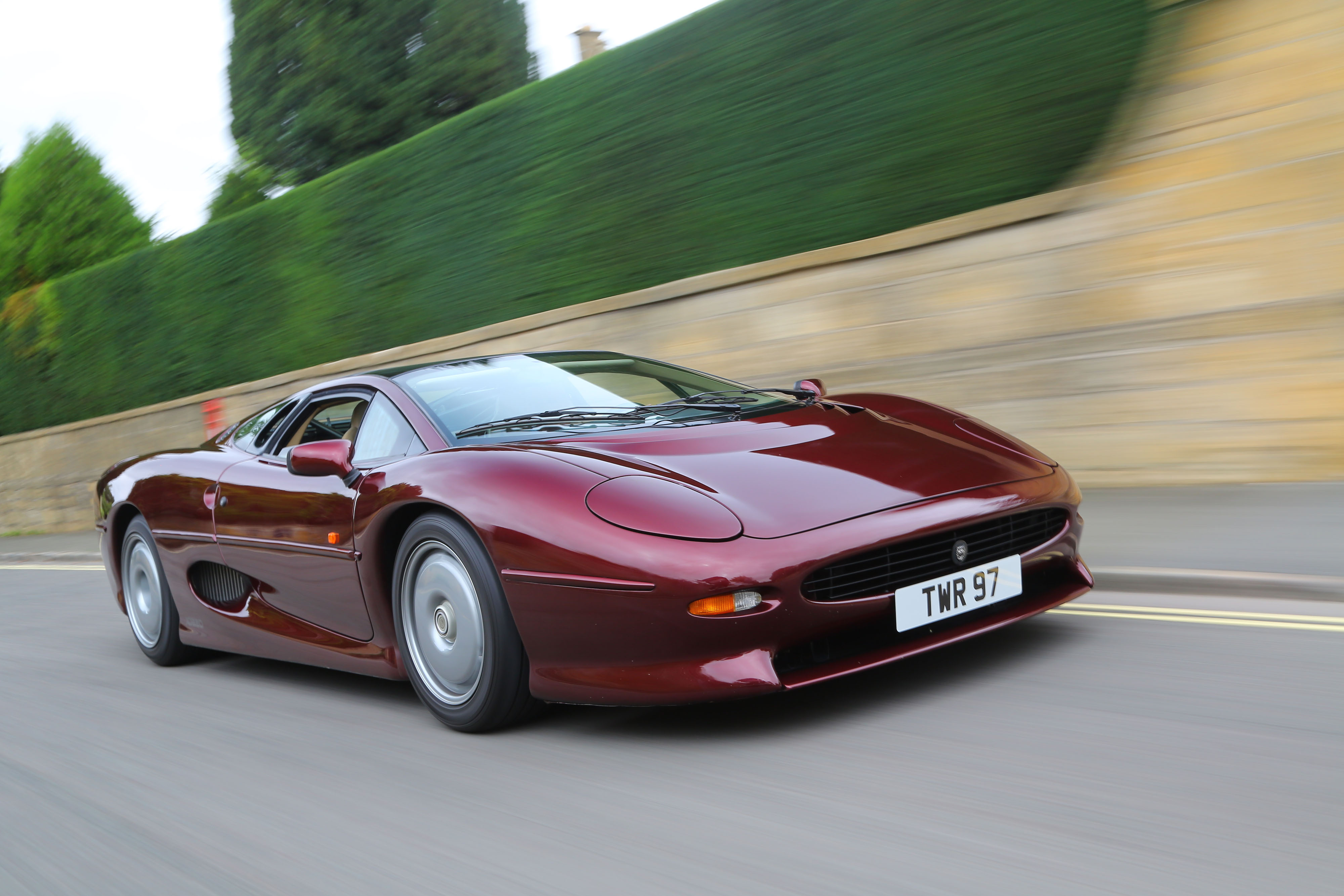 Part of the line-up of exclusive cars: 1992 Jaguar XJ220